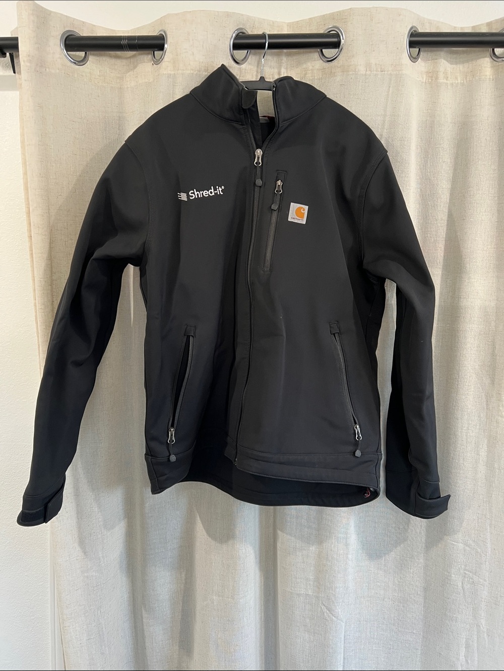 Carhartt Black Softshell Work Jacket with Chest Logo